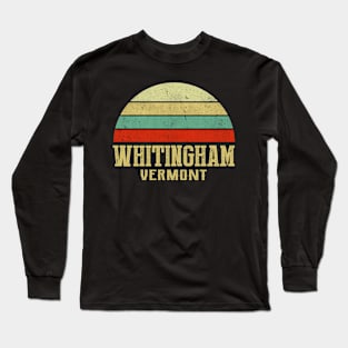 WHITINGHAM VERMONT Vintage Retro Sunset Long Sleeve T-Shirt